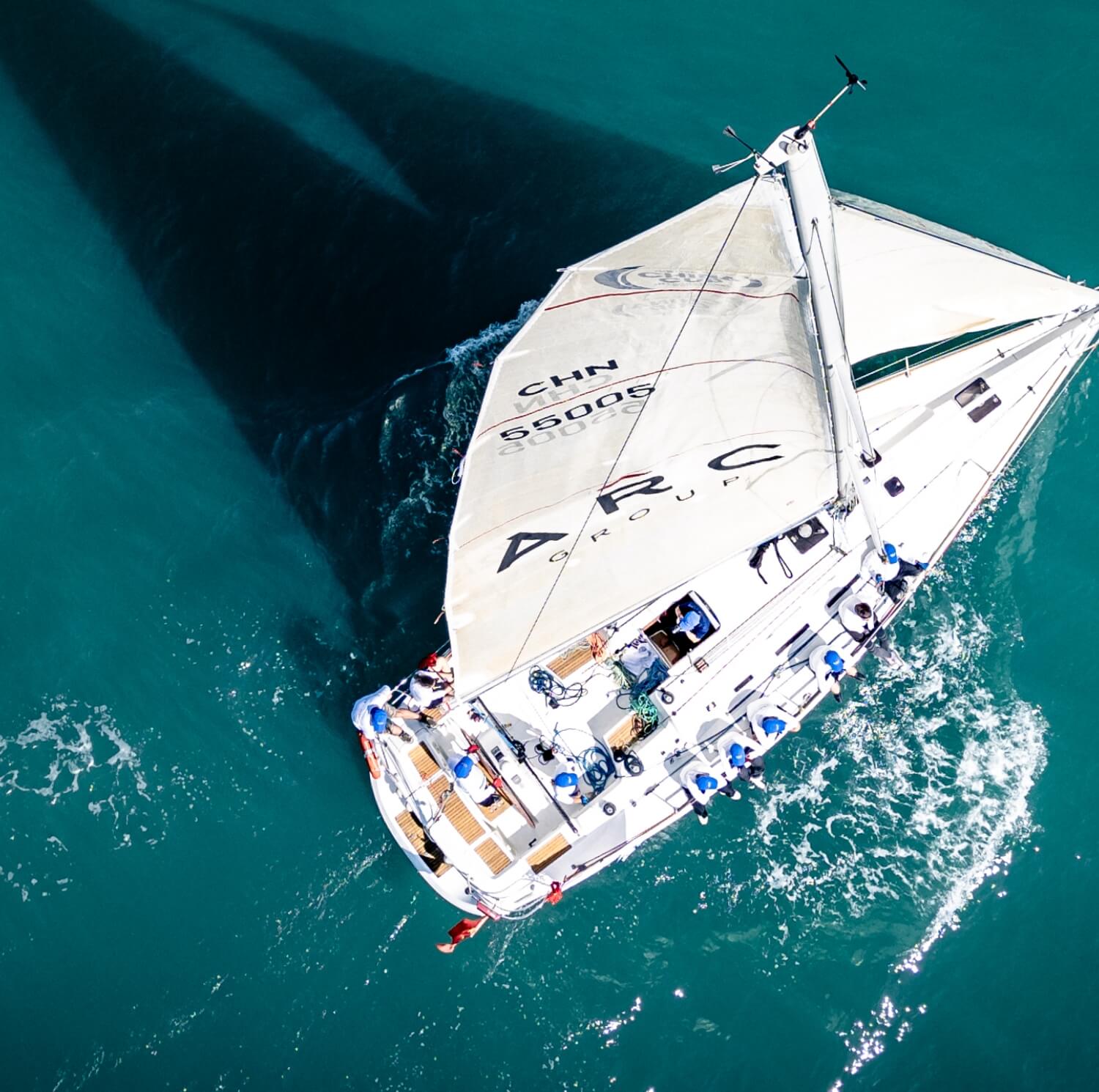 An ARC Group-sponsored China Cup yacht